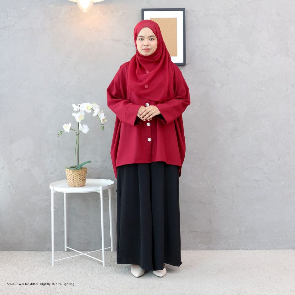 DAISY BATWING BLOUSE -(05) AESTHETIC MAROON